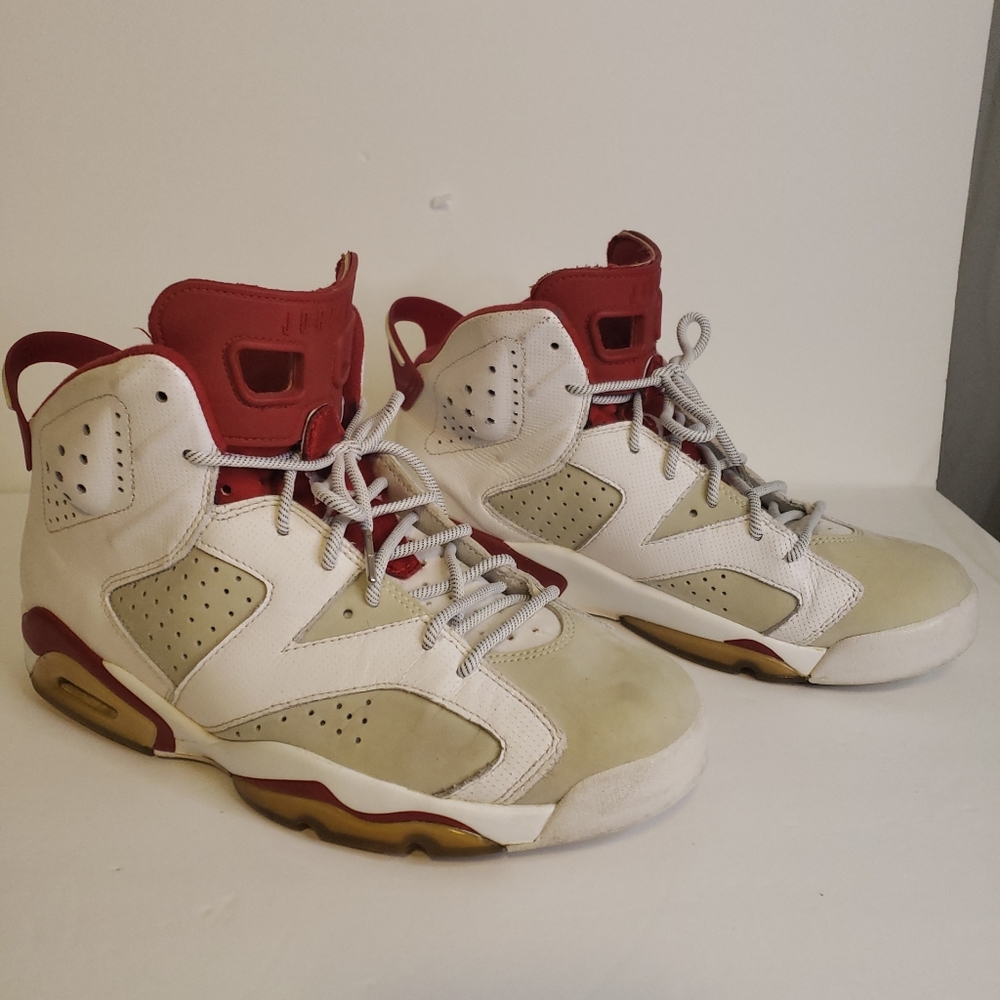 Nike Air Jordan 6 Retro US 10.5  384664–113 White / Red